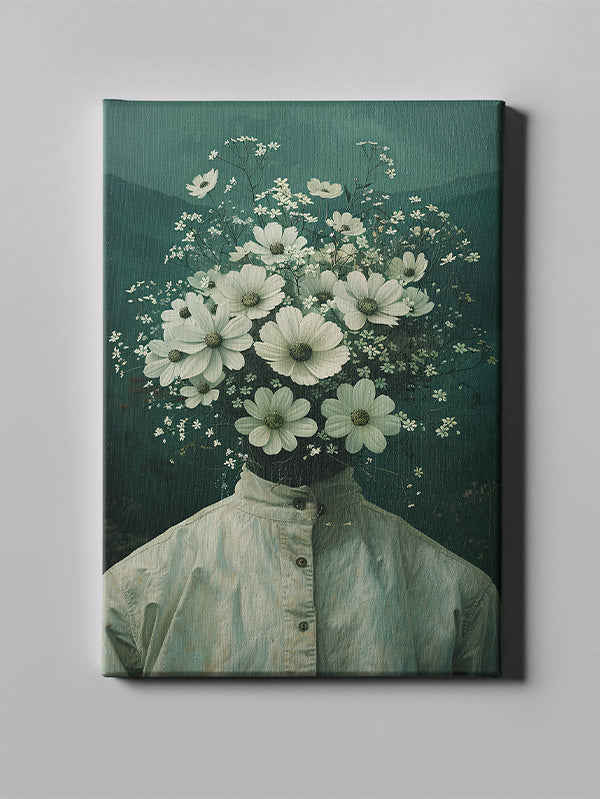 Astronaut flower art