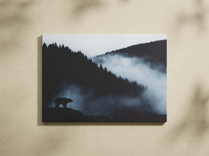 Bear On Cliff Wall Art