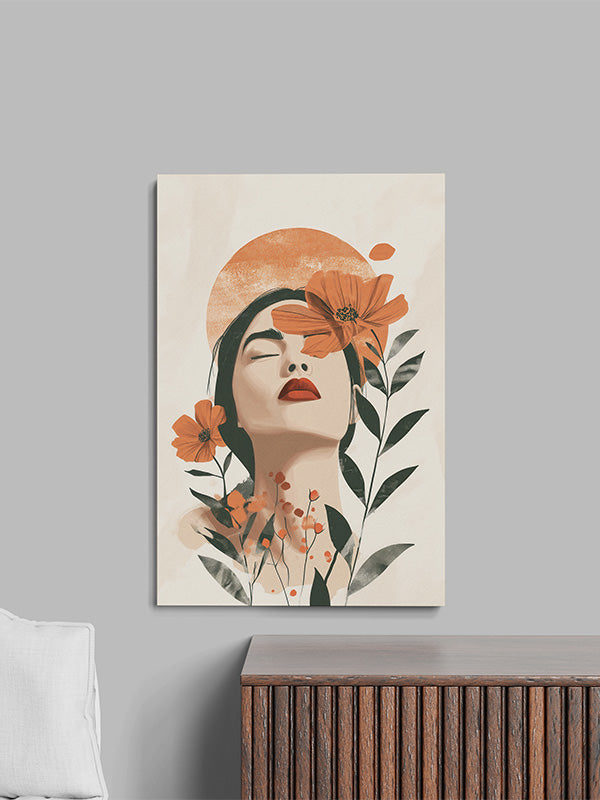 Vibrant Abstract , Portrait Themed Aesthetic Wall Art