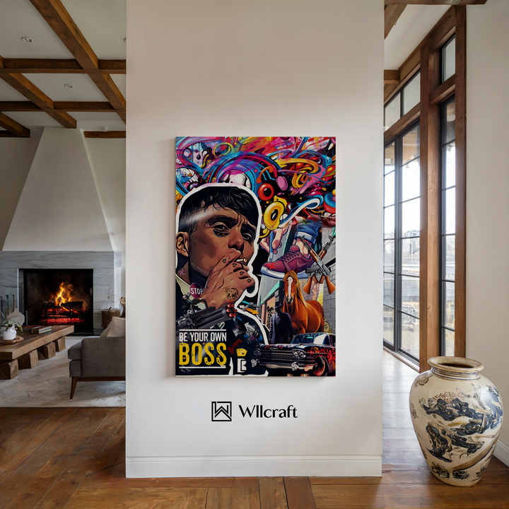 Mafia Graffiti - Thomas Tommy Shelby || Capturing the Enigmatic Peaky Blinders Icon for Living Room Bedroom Home Wall Decor