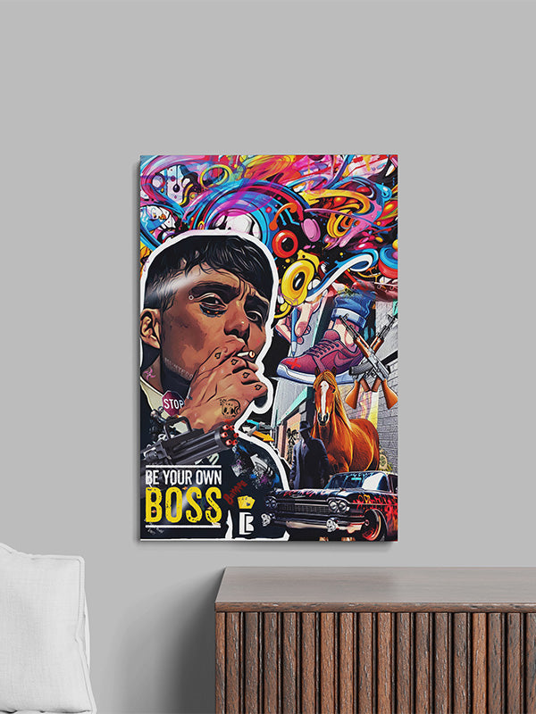 Mafia Graffiti - Thomas Tommy Shelby || Capturing the Enigmatic Peaky Blinders Icon for Living Room Bedroom Home Wall Decor