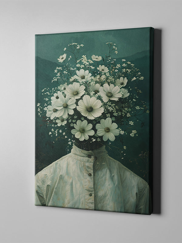 Astronaut flower art