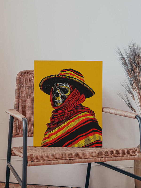 skeleton with  a hat that says death on it