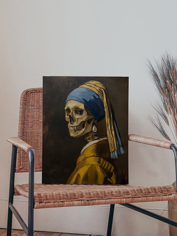 Skeleton with Pearl Earring